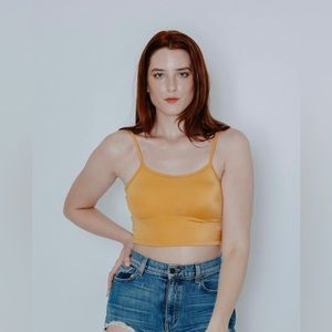 Klassy Network Shine Brami (Crop), Orange, XS